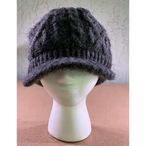 Comhats Wool Knit Visor Beanie Hat for Women's One Size, 68294_Dark Gray